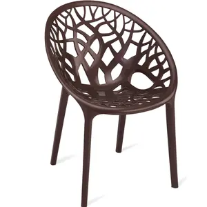 Garden Chairs Made of Plastic Weather-Resistant Stacking Chairs with Maximum Load 150 kg