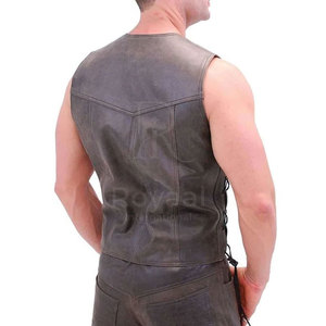 Chaleco de Cuero para Hombre, Diseño Personalizado, Color Sólido, Estilo Urbano, Precio Razonable, Transpirable, Gran Venta - Product Image 6