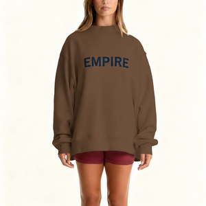 <b>Women</b> Maroon Mock Neck Knit Sweater Long Sleeve Relaxed Fit <b>Pullover</b> <b>for</b> Casual Autumn Trackstar OEM Private Label - Product Image 2