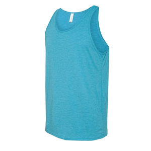 Camiseta sin mangas atlética de algodón peinado Premium, Jersey básico sólido Atlético - Product Image 3