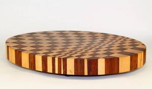 Tabla de cortar de madera de acacia natural para servir queso, tabla de cortar con mango de la India - Product Image 6