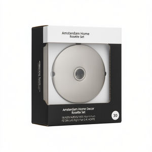 Ensemble de rosettes décoratives pour la maison Amsterdam 58/42KV/42KVS/1400 en aluminium F1 en forme de U PZ DIN Gauche/Droite Plate D/K HOPPE - Product Image 2