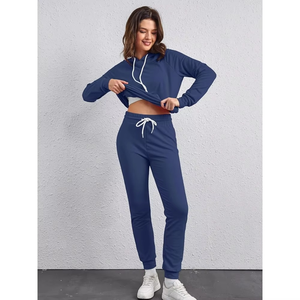 Chándal Informal con Capucha para Mujer, Talla Grande, Diseño de Moda, Estampado, 100% Algodón, Felpa, Transpirable, para Invierno - Product Image 2