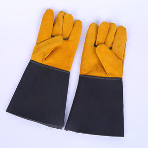 Guantes de Soldadura de Cuero y Algodón de Primera Calidad, Antiestáticos, Impermeables, Resistentes a Desgarros, con Puño de Seguridad, Certificación EN388 - Product Image 4