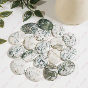 Wholesale Premium Quality Polished <b>Crystal</b> <b>Tree</b> Agate Flat Stones for Healing Meditation Decoration - Product Image 3