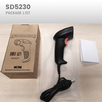 Escáner de Códigos QR WCMI SD5231, Lector de Códigos de Barras 2D, USB con Cable, Sensor de Imagen CMOS, Compatible con PDF417 y Aztec, Tamaño A4, en Stock