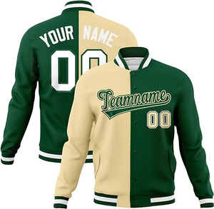 OEM vente en gros de haute qualité broderie patchs veste logo personnalisé manches en cuir veste Baseball Varsity veste pour hommes. - Product Image 1