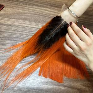 ผมต่อแบบเรกทอรีผมตรงจากกระดูกนุ่มสลวยติดลูกไม้เวียดนามช่อผมปลอม100กรัมโดยตรง - Product Image 3