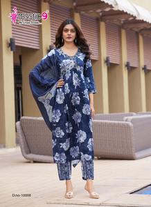 ชุดเคอร์ติพาลาซโซชุดพิมพ์ลายฟอยล์ปักลายสำหรับงานแต่งงานดีไซน์เนอร์ปากีสถาน - Product Image 2