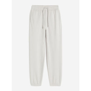 Pantalon pantalon à ourlet élastique en mélange de coton pour femmes personnalisé ajusté décontracté broderie Logo Design gris couleur poche latérale pour l'hiver - Product Image 1