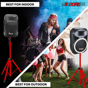 5 Core Speaker Stand Adjustable Height 72 <b>Tripod</b> DJ PA Stands Mount 100Lb Capacity Universal 35mm - Product Image 4