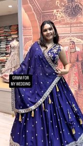 Designer Heavy Boutique Collection Faux Georgette Lehenga Choli avec séquence et fil parfait pour les mariages au meilleur prix - Product Image 5