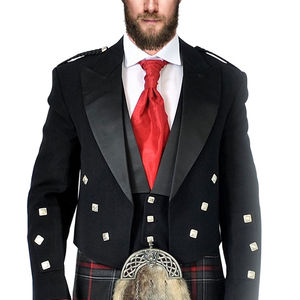 Veste Prince Charlie personnalisable en laine tweed argyle, style moderne, type kilt - Product Image 1