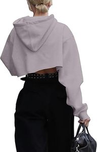 Moda 2025 Sudadera con capucha polar manga larga Crop Top sudadera Casual gráfico pulóver otoño pulóver ajuste suelto - Product Image 2