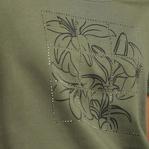 2024 camiseta informal de manga corta para mujer 100% algodón cuello redondo transpirable diseño estampado todas las tallas disponibles - Product Image 6