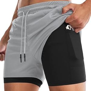 Short de fitness sur mesure pour hommes avec short de fitness multi-poches respirant et à séchage rapide - Product Image 1