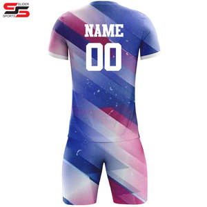 Maillot d'entraînement de football personnalisé personnalisé à manches courtes et shorts uniformes de football en tissu polyester - Product Image 2