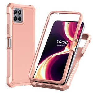 Funda Protectora de TPU Gruesa Pintada para Celero 5G Plus 2023 con Marco de PC en Oro Rosa - Product Image 1