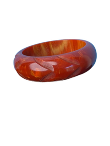 Designer Acrylic Flower Pattern Resin Bangle <b>Bracelets</b> Handmade <b>Red</b> Yellow Premium Quality Unisex Cute Jewelry Wedding Woman - Product Image 5