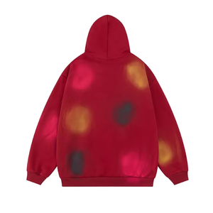 Sudadera con capucha de algodón 100% de gran tamaño Vintage de lujo para mujer, bolsillo de canguro desgastado de peso pesado, letra impresa informal bordada - Product Image 6