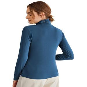 Camiseta de manga larga informal clásica de verano para mujer, Camiseta holgada de secado rápido de Color sólido de talla grande, Jersey elegante y cómodo ODM - Product Image 2