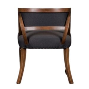 Fauteuil à bascule moderne avec structure en teck massif, mousse et tissu en coton doux pour salon - Product Image 4