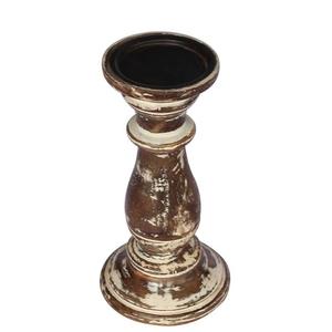 Ensemble de bougeoirs chauffe-plat en métal gaufré et bois blanchi à la main pour décoration d'intérieur et de jardin Style de Noël - Product Image 5