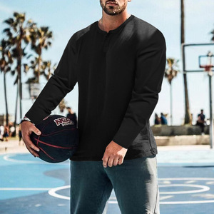 Camiseta Casual de Manga Corta para Hombre, 100% Algodón, Transpirable, Corte Regular, Tela de Lona, Diseño Sólido, Venta al Por Mayor - Product Image 3