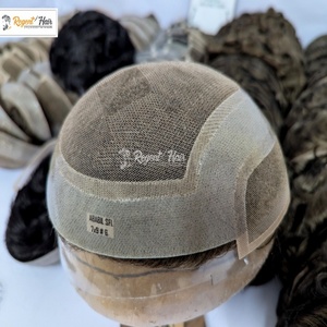 REGENT SFL 100% cheveux humains indiens toupet hommes peau homme attaché à la main trame perruques avec vague droite naturelle disponible pour la vente en gros - Product Image 3