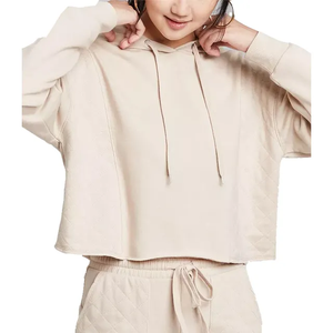 เสื้อฮู้ดครอปแบบมีหูรูดสำหรับสตรีเสื้อครอปมีฮู้ดเสื้อครอปสำหรับฤดูใบไม้ผลิชุดออกกำลังกาย2026 - Product Image 6