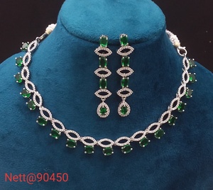 Conjunto de joyas de diamantes americanos Premium para mujer, collar y pendientes elegantes, regalo Ideal para aniversarios de cumpleaños o bodas - Product Image 3