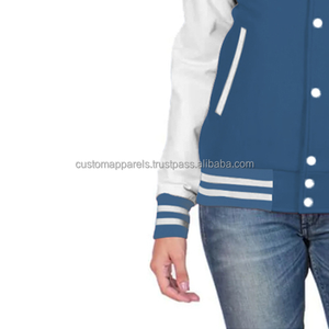 Veste universitaire en coton teint respirant et matelassé avec broderie personnalisée pour femmes à la mode haut de gamme - Product Image 6