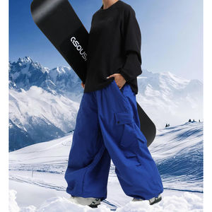 Pantalones de Snowboard Impermeables, Pantalones Holgados de Esquí para Invierno, Estilo Urbano, Pantalones Rectos con Rayas Curvas para Hombre - Product Image 2