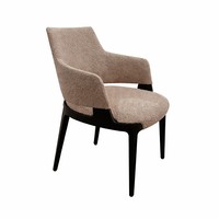 Chaise de salle à manger rembourrée moderne avec pieds en bois - Sièges de banquet de luxe pour restaurants et hôtels, options de tissu et de cuir personnalisés