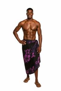 Sarong polynésien pour hommes, pareo hawaïen, poly satin, doux, léger, séchage rapide, vêtements de plage - Product Image 2
