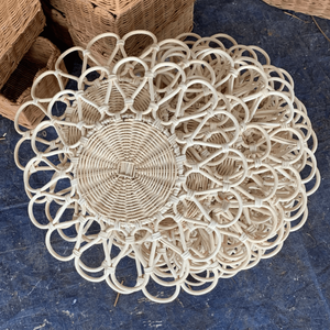 Sous-verre en rotin naturel tissé à la main, antidérapant, décoratif, pour table de cuisine, imperméable, fabriqué au Vietnam - Product Image 3