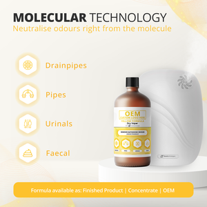 Neutralizador de Olores en Vapor Seco, Fórmula Amarilla Estándar: Olores de Drenaje, Alcantarillado, Orina y Heces - Botella de 1L - OEM / Marca Privada - Product Image 2