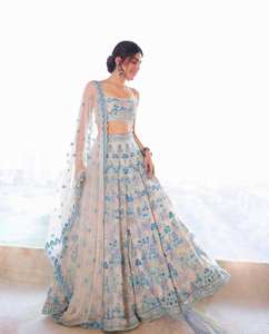 ÚLTIMAS LEHENGA CHOLI DE GEORGETTE Y SEDA SUAVE CON TRABAJO DE LENTEJUELAS CHINESAS Y DUPATTA CON TRABAJO - Product Image 1