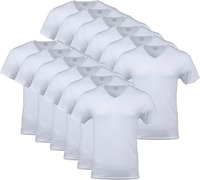 Nouveauté T-shirt en jersey col V de haute qualité, doux, 100% coton tricoté, respirant, uni, unisexe, manches courtes, 220g, coupe classique