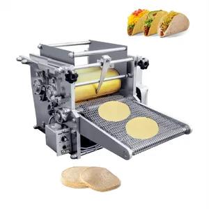 komplett automatische maischips- und blumen-weizenmehl-herstellungsmaschine taquitos teigauslöser tortilla-roller indien für mais-tortillas