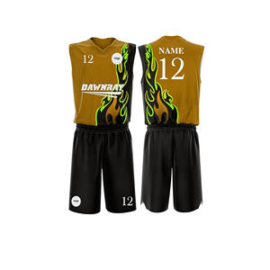 Ensemble de maillots de basket-ball personnalisés, maillot et short en polyester respirant à séchage rapide, vêtements de sport d'équipe pour hommes, femmes et jeunes - Product Image 3