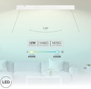 Striscia LED T5 con interruttore Siluas 12W 1670Lm 4000K 900mm. (GSC 203800081) - Product Image 2
