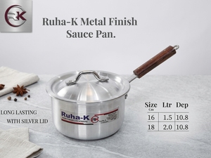 Ensemble de casseroles Ruha-K en métal classique avec poignées en acier inoxydable, 5 pièces, compatible induction, passe au lave-vaisselle, pour la cuisine à domicile - Product Image 3