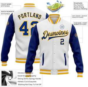 Chaquetas universitarias personalizadas de invierno frío para mujeres y hombres, abrigo grueso al por mayor con chaqueta de lona bordada a la moda, estilo Letterman - Product Image 5