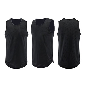 เสื้อบาสเก็ตบอลแขนกุด100% ผ้าโพลีเอสเตอร์พิมพ์โลโก้แบบกำหนดเองป้องกันแบคทีเรียใช้ได้ทุกเพศดีไซน์ล่าสุด - Product Image 3