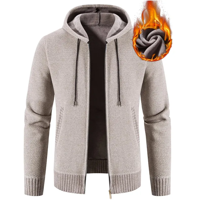 Autumn Winter Man Sweater Word Bulk Black Men Half Design Zip-Up Mens Custom Fleece Cardigan
