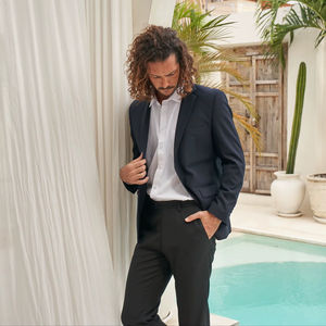 Pantalones Formales Clásicos de Corte Recto para Hombre BEAM PAT01 XL 100% Poliéster con Cierre de Cremallera, Cintura Media, Color Sólido, Cómodos, Frente Plano, para Verano - Product Image 5