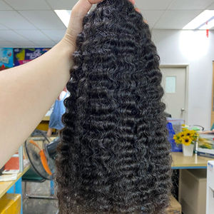 Cheveux bouclés birmans trame de cheveux 100% Extensions humaines vente en gros faisceaux de cheveux couleur naturelle - Product Image 1