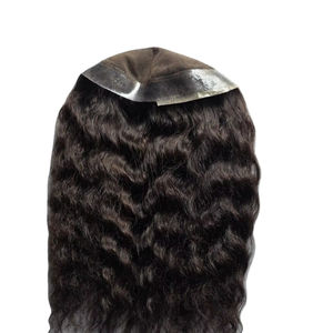 Topper de Cabello Humano Remy 100% con Ondas Profundas y Monofilamento para Mujer, Cabello Taz BD Importado de Bangladés - Product Image 1