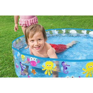 Piscine ronde <span class=keywords><strong>Bestway</strong></span> 55028 pour enfants, structure <span class=keywords><strong>gonflable</strong></span> de loisirs aquatiques pour la baignade - Product Image 4